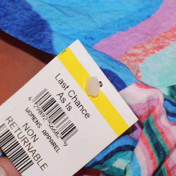 New LA BLANCA Crystal Cove V-Neck Tunic CoverUp Mini Dress Women Size Medium - Picture 9 of 11